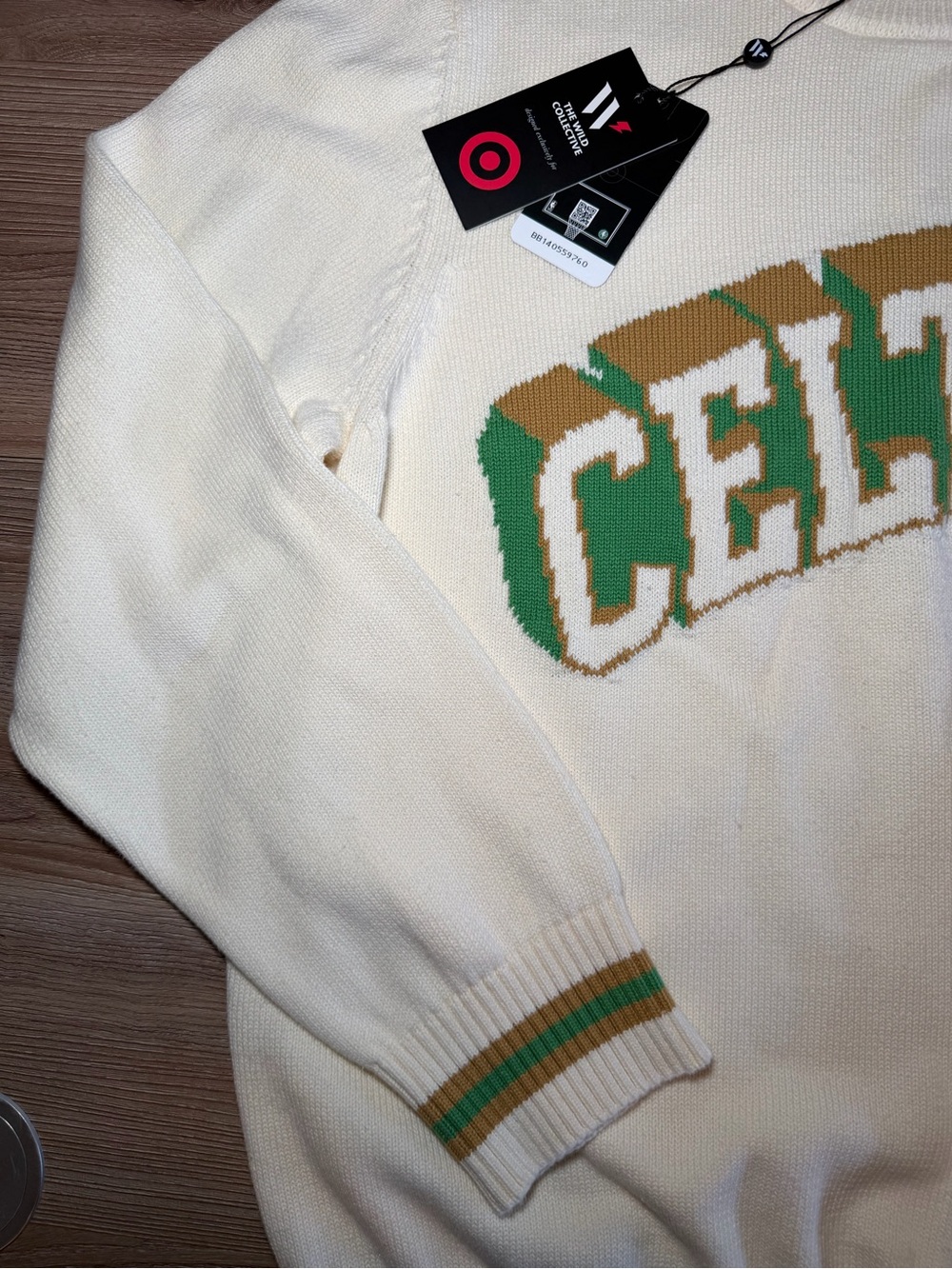 White Boston Celtics Knit Crewneck Sweater - NBA - Picture 4 of 7